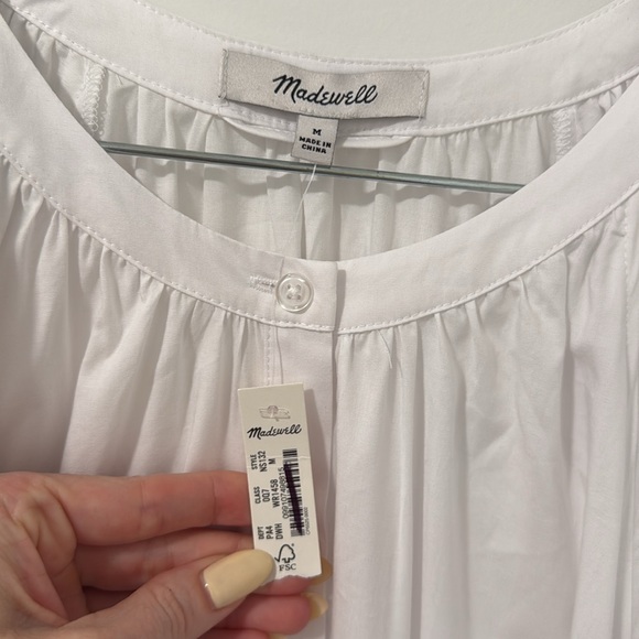 Madewell Tie-Waist Button-Front Midi Dress in Poplin - Picture 8 of 10